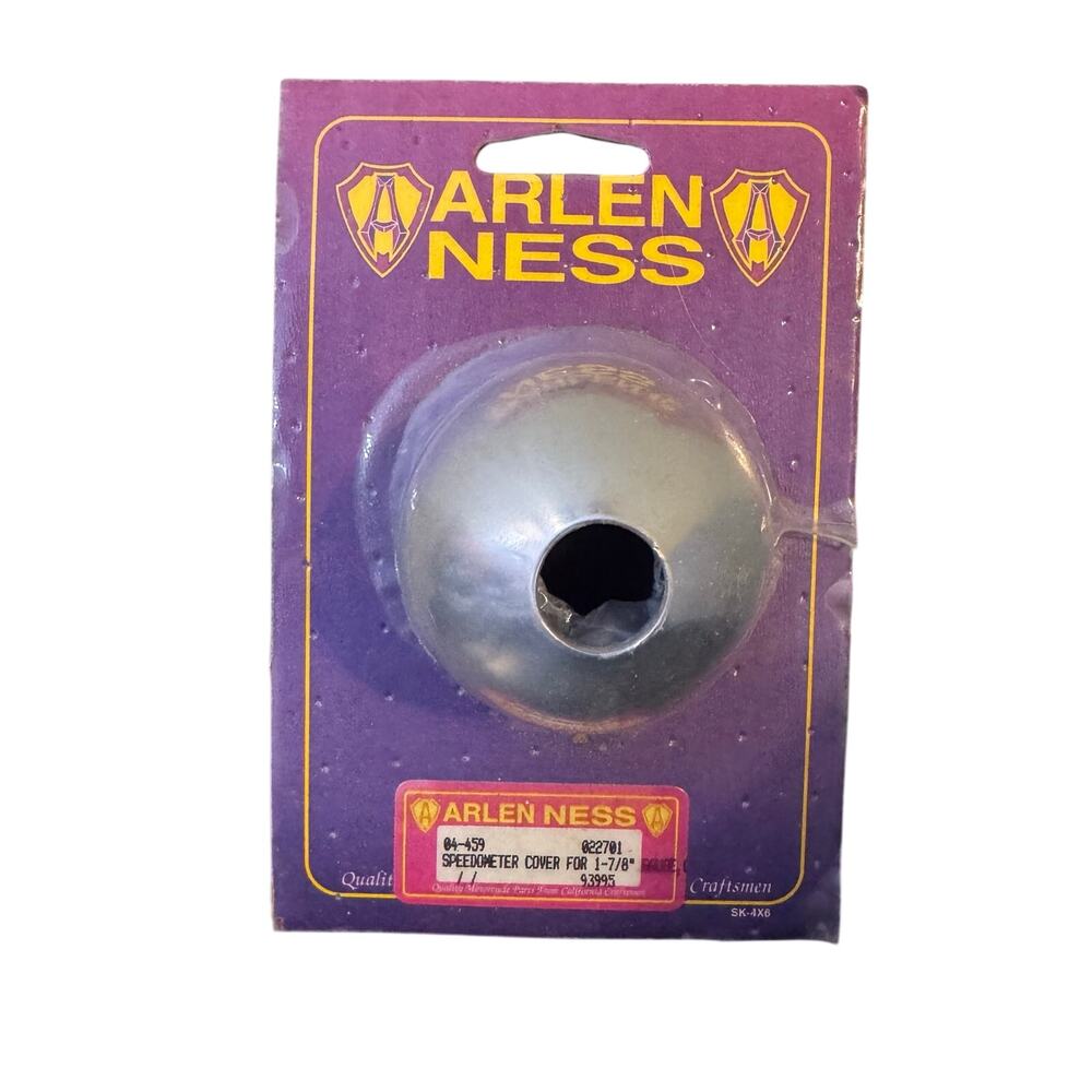 NOS Arlen Ness Speedometer Cover 1-7/8" Gauge Chrome Speedo